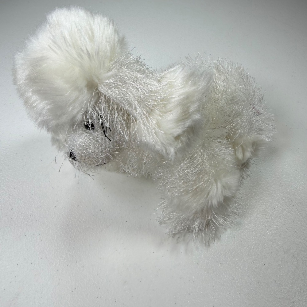 Ganz Webkinz Poodle Plush Kids Small White Excellent Shaggy Textured Toy